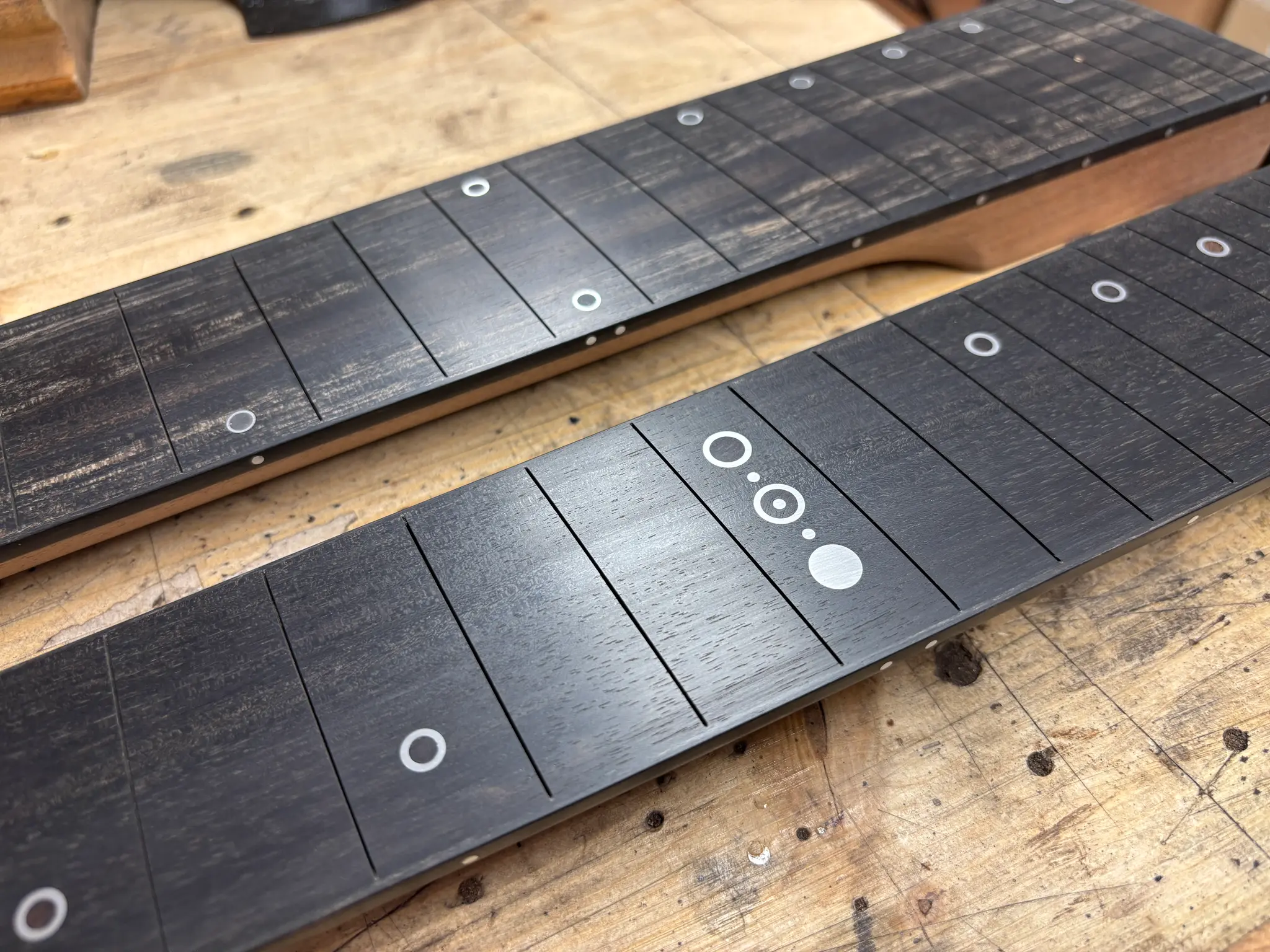 Guitar fretboard detail